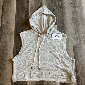 ZYIA gray Bianca cropped hoodie